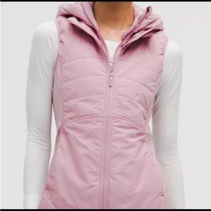 Lululemon another mile Light Pink Hooded Vest